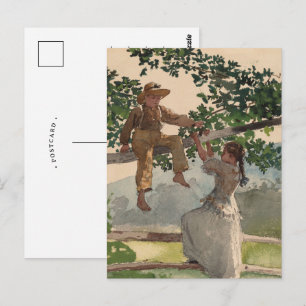 Carte Postale On the Fence Winslow Homer