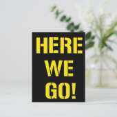 Carte Postale On y va (Debout devant)