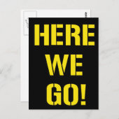 Carte Postale On y va (Devant / Derrière)