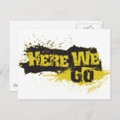 Carte Postale On y va (Devant / Derrière)