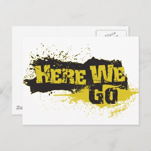 Carte Postale On y va (Devant / Derrière)