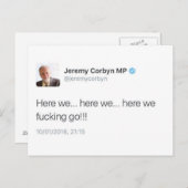 Carte Postale On y va (Devant / Derrière)