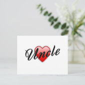 Carte Postale Oncle avec le graphique de coeur (Debout devant)