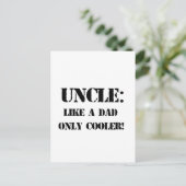 Carte Postale Oncle. Comme un père seulement glacière ! T-shirt  (Debout devant)