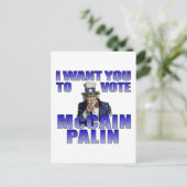 Carte Postale Oncle McCain Palin Sam (Debout devant)