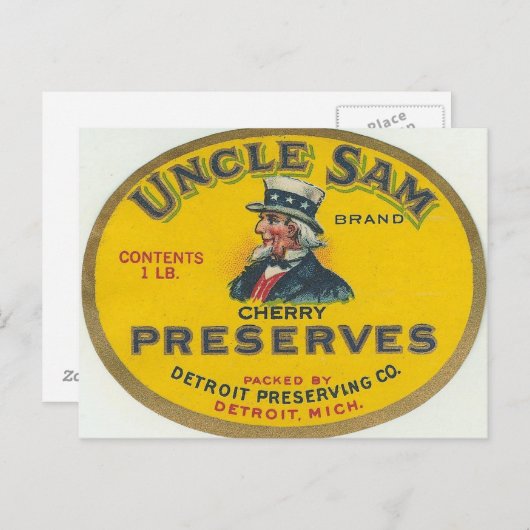 Carte Postale Oncle Sam (Devant / Derrière)