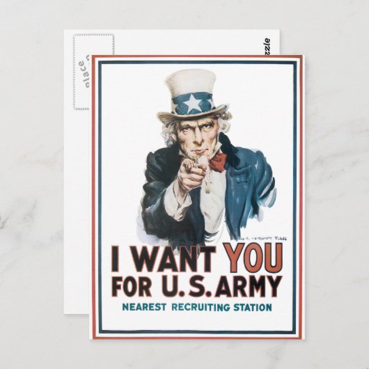 Carte Postale Oncle Sam (Devant / Derrière)