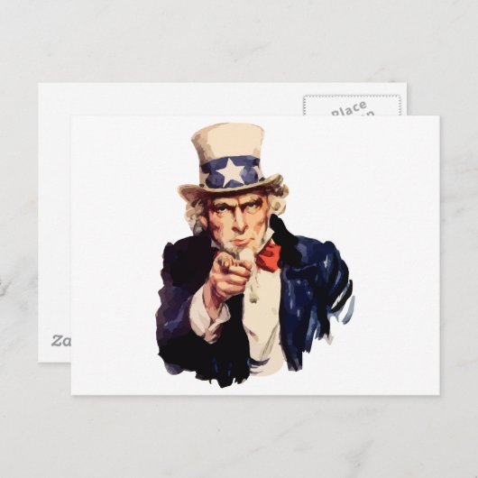 Carte Postale Oncle Sam (Devant / Derrière)
