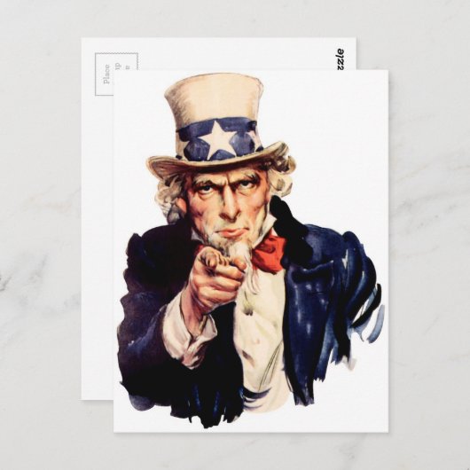 Carte Postale Oncle Sam (Devant / Derrière)