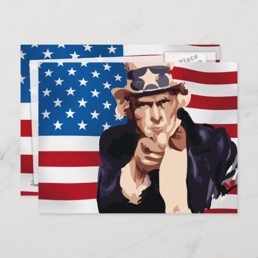 Carte Postale Oncle Sam (Devant / Derrière)