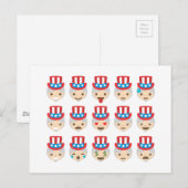 Carte Postale oncle sam emoji (Devant / Derrière)