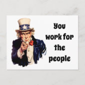 Carte Postale Oncle Sam Message aux responsables élus (Devant)