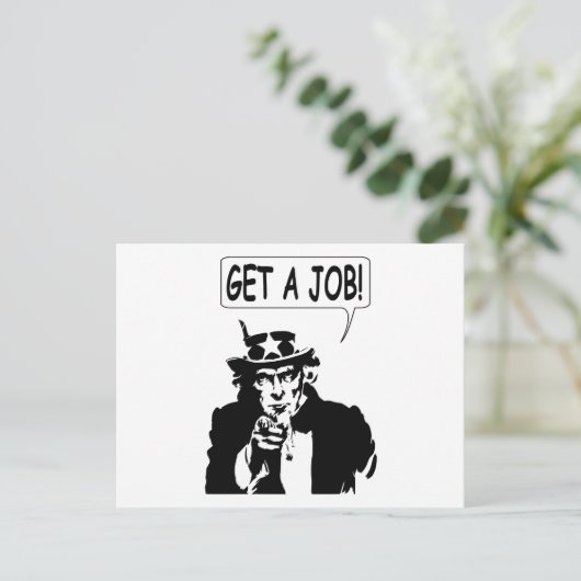 Carte Postale Oncle Sam Obtient Un Emploi (Debout devant)