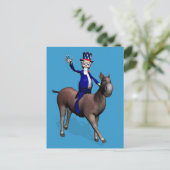 Carte Postale Oncle Sam Riding On Donkey (Debout devant)