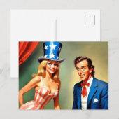 Carte Postale Oncle Sam USA drôle (Devant / Derrière)