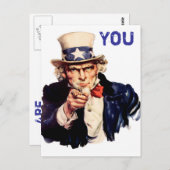 Carte Postale oncle sam, vintage (Devant / Derrière)