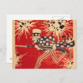 Carte Postale Oncle Sam - Vintage (Devant / Derrière)