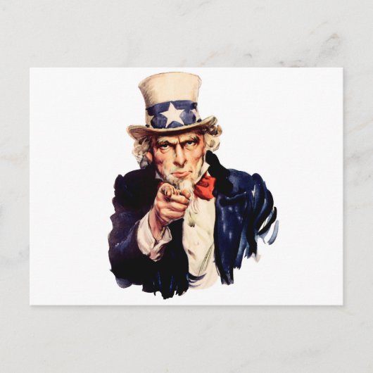 Carte Postale Oncle Sam Vous Veut ! (Devant)
