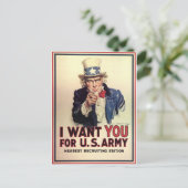 Carte Postale Oncle vintage Sam (Debout devant)