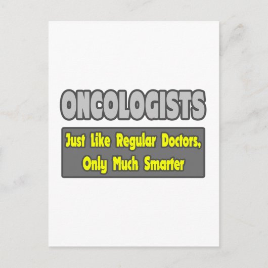 Carte Postale Oncologistes...Plus intelligents (Devant)