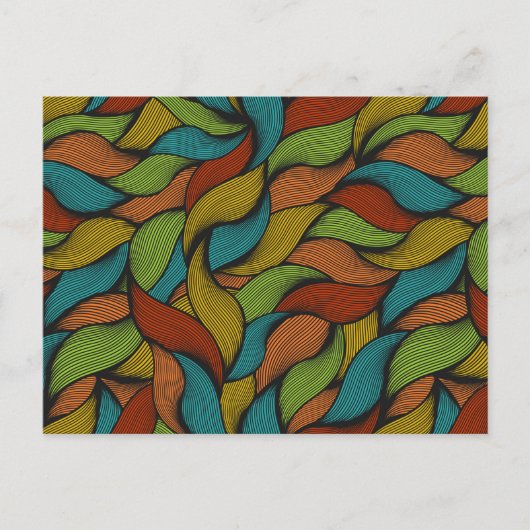 Carte Postale Ondes colorées (Devant)