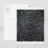 Carte Postale Ondes noires concentrées (minimalisme noir) (Devant / Derrière)