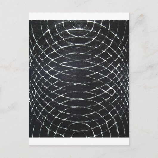 Carte Postale Ondes noires concentrées (minimalisme noir) (Devant)