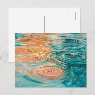 Carte Postale Ondulations de Tranquillité Harmonie d'Eau Abstrai