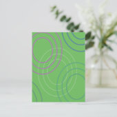 Carte Postale Ondulations (vert) Design abstrait (Debout devant)