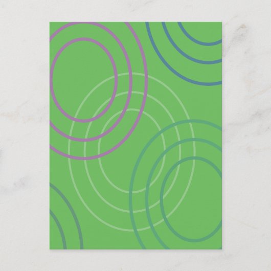 Carte Postale Ondulations (vert) Design abstrait (Devant)
