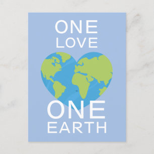 Carte Postale One Love One Earth, Jour des terres, Save Our Plan