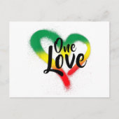 Carte Postale One Love One Heart Reggae Vibes (Devant)