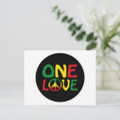 Carte Postale One Love, Reggae design (Debout devant)