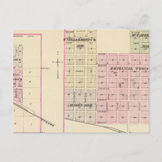 Carte Postale O'Neill et Stuart, Nebraska (Devant)