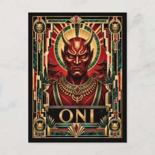 Carte Postale Oni, Art Déco Mythique