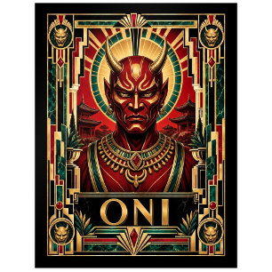 Carte Postale Oni, Art Déco Mythique