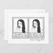 Carte Postale Onion a day empêche tout le monde de dessiner de l (Devant / Derrière)