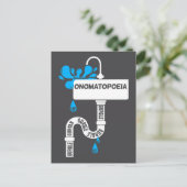 Carte Postale Onomatopoeia écriture ou poésie créative (Debout devant)