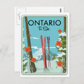 Carte Postale Ontario À Ski (Devant / Derrière)
