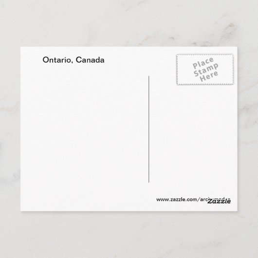 Carte Postale Ontario Canada (Dos)