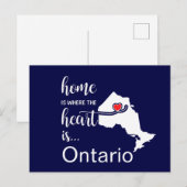 Carte Postale Ontario Home est le coeur (Devant / Derrière)