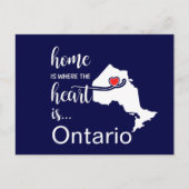 Carte Postale Ontario Home est le coeur (Devant)
