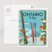 Carte Postale Ontario pour skier (Devant / Derrière)
