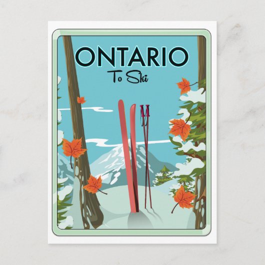 Carte Postale Ontario pour skier (Devant)