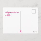 Carte Postale Oodles de canicules (rose sur noir) Merci (Dos)