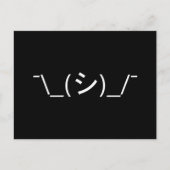 Carte Postale Oops Shrug Emoticon ; -\_(シ)_/ (Devant)