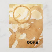 Carte Postale Oops Taches et déversements de café (Devant)