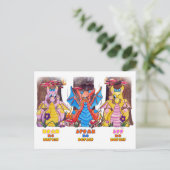 Carte Postale Oopsies mignon petit dragon (Debout devant)