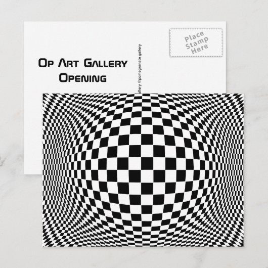 Carte Postale Op. Art (Devant / Derrière)