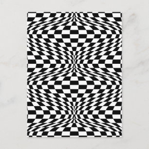 Carte Postale Op Art Checks